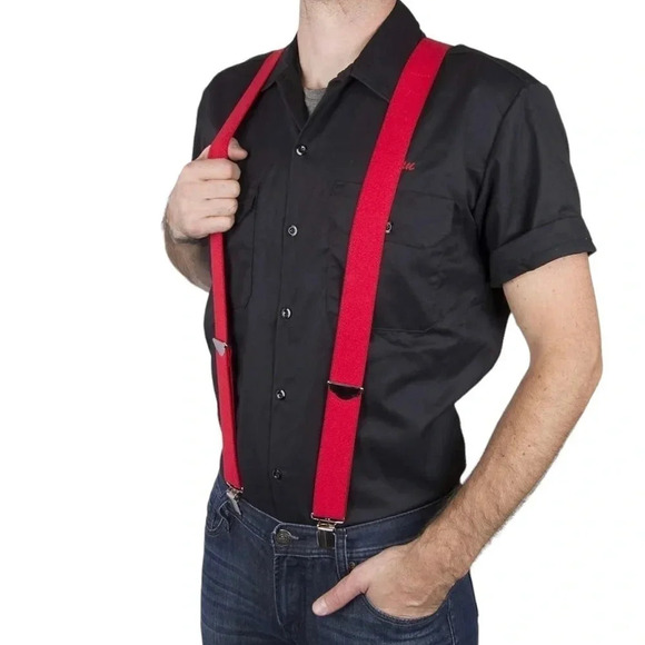 NEW Dickies Men's Straight Clip Adjustable X Back Suspenders (Lot of 2) - Picture 1 of 6